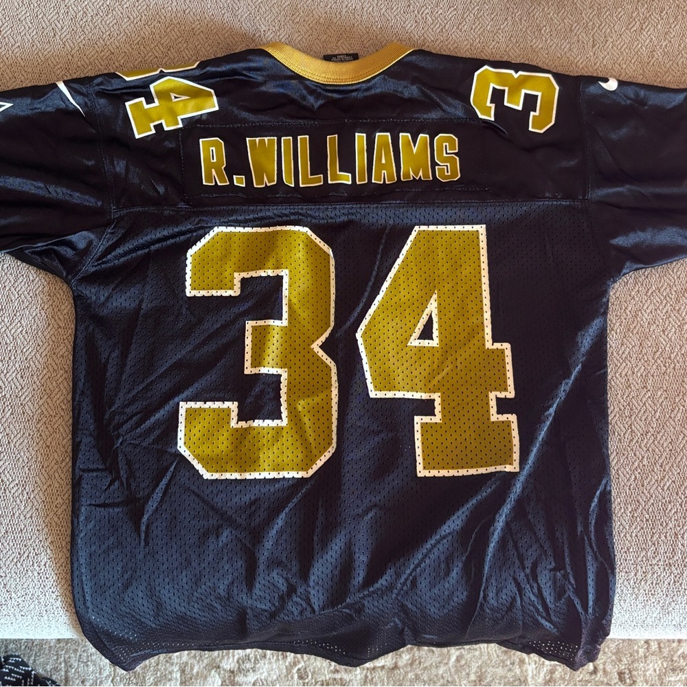 Nike Black and Gold V-Neck Jersey